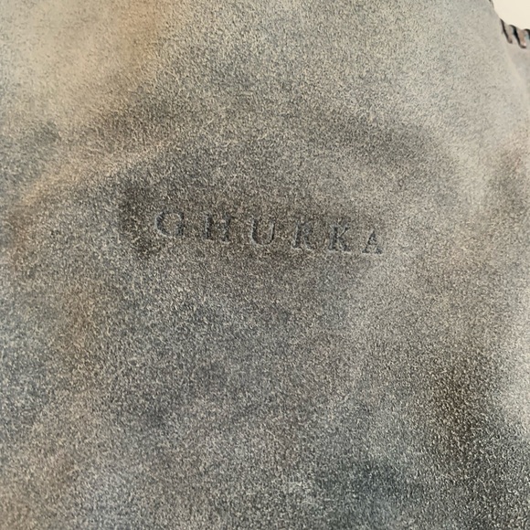 Ghurka Vintage Blue Suede Bag With Leather Trim and Front Pockets - Picture 10 of 13